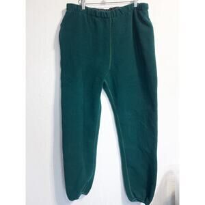 Vintage Columbia Fleece Jogger Sweatpants Drawstring Mens XL Green 90s USA